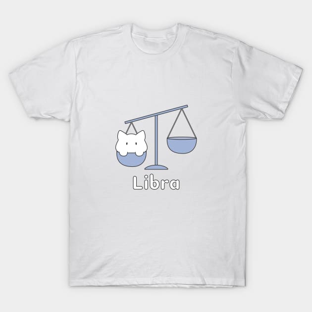 Libra Cat Zodiac Sign with Text T-Shirt by artdorable